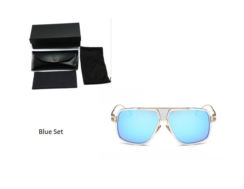 Men's Grandmaster Square Sunglasses with UV400 protection and durable frame