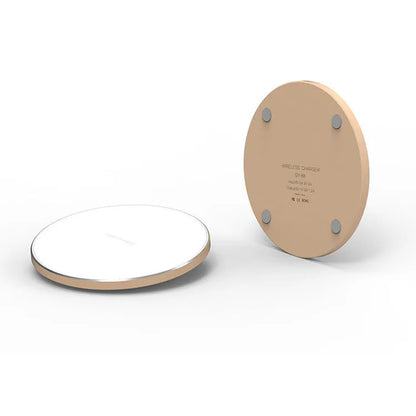 Ultra-slim square wireless charging pad in black, red, white, or yellow colour options.
