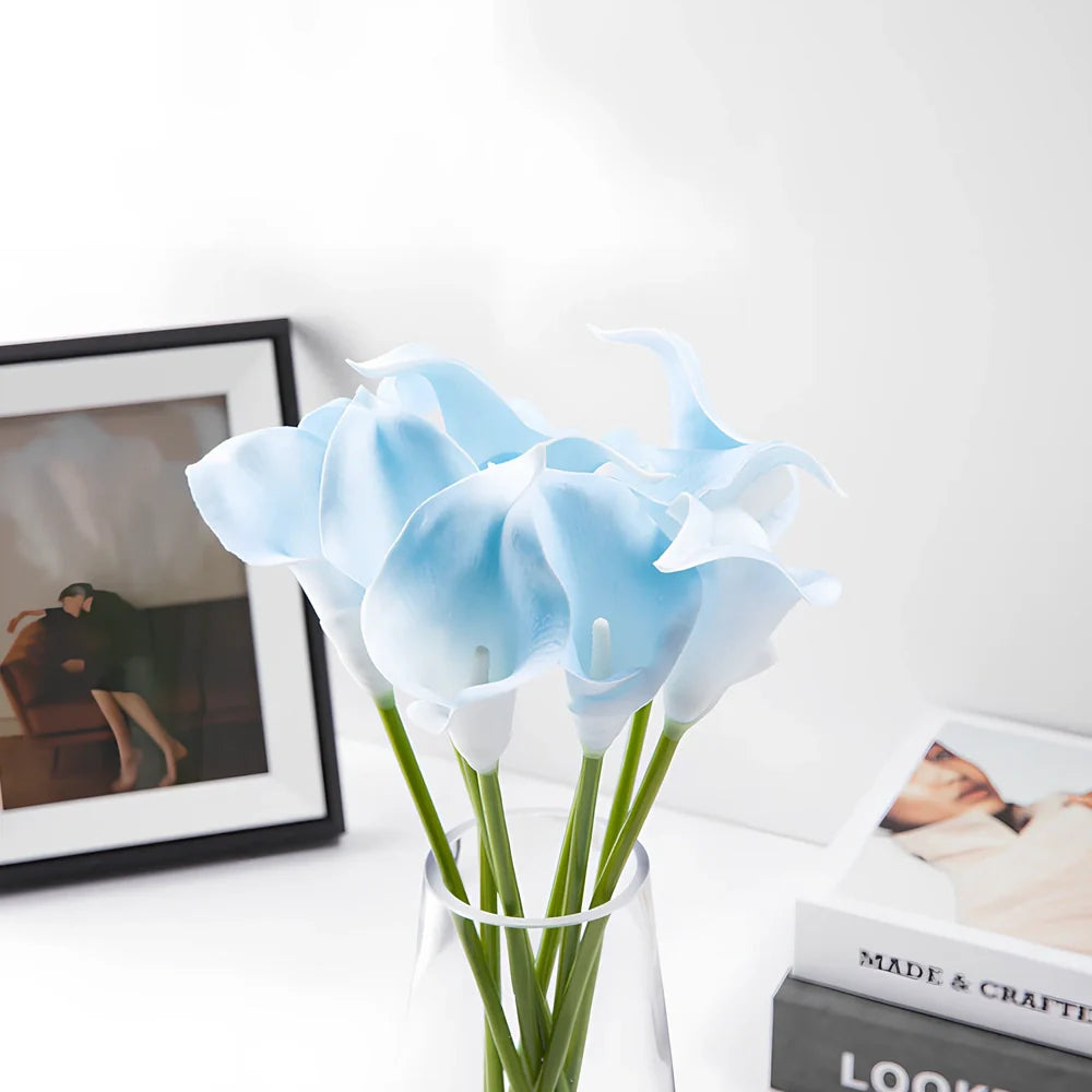 Polyurethane decorative flowers with 35cm stems in multiple colours for wedding and home decor