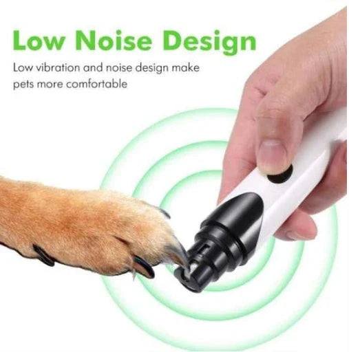 Electric pet nail grinder with low vibration and quiet operation, suitable for cats, small and medium dogs, and other furry pets
