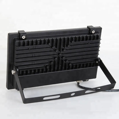 Black Angel Eyes 30W LED projection light with aluminium alloy housing for outdoor stadium and park lighting.