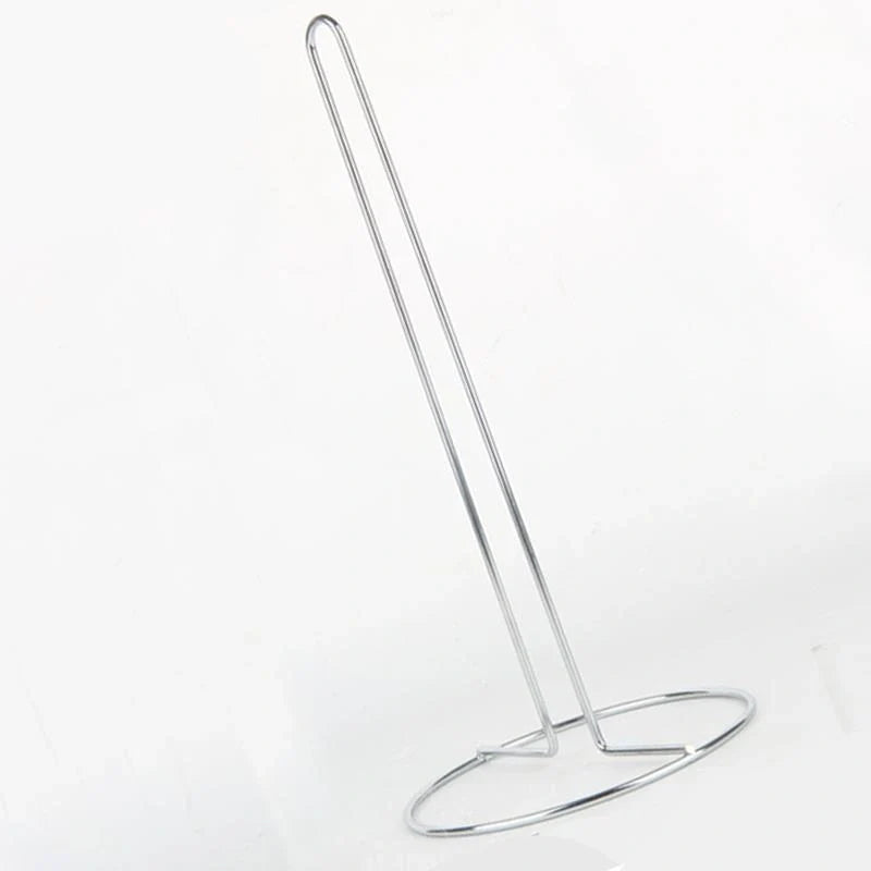 Stainless steel vertical tissue holder with no-drill installation