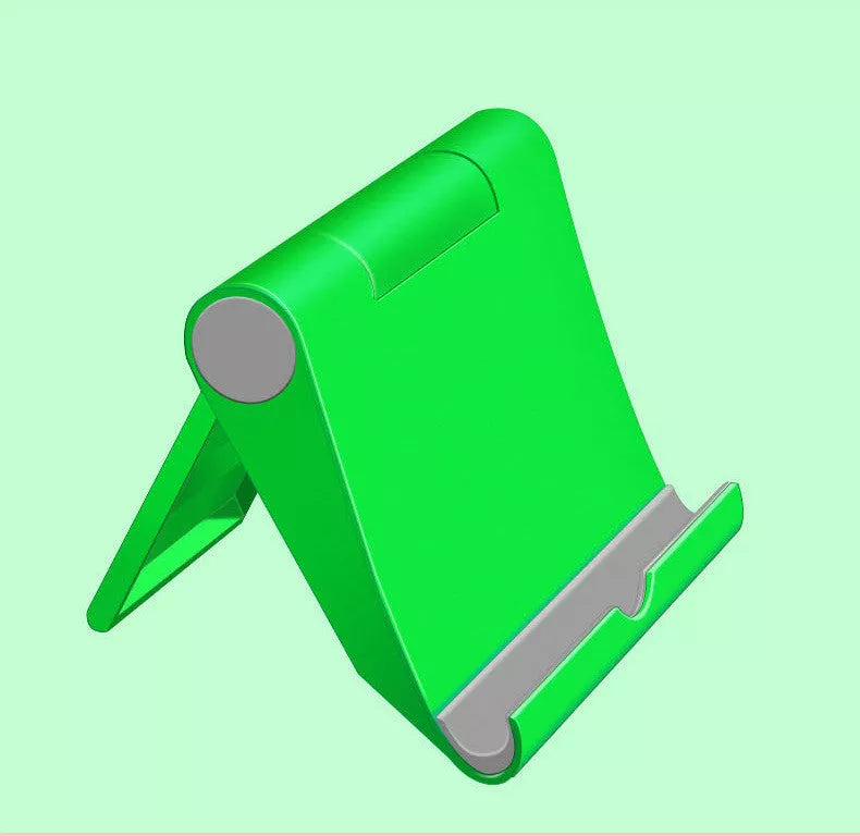 Adjustable PE folding mobile phone stand in various colors for secure device viewing