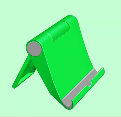 Adjustable PE folding mobile phone stand in various colors for secure device viewing
