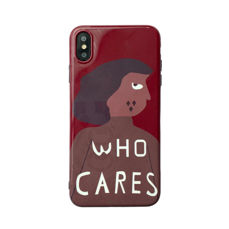 Stylish phone case with a vibrant illustration of a carefree brown-skinned girl, featuring a whimsical design inspired by Japanese and Korean style.