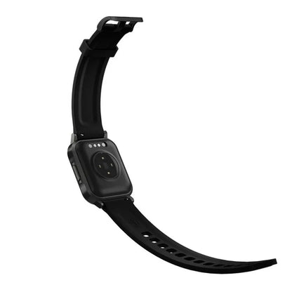 Black waterproof smart bracelet with 1.4-inch screen on a silicone wrist strap.