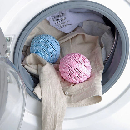 Laundry Ball Decontamination Anti-Winding Artifact in blue, pink, white, and green