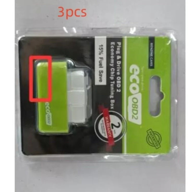 A fuel-efficient gasoline car enhancement device, the EcoOBD2 Chip Tuning Box, which can be plugged into the OBD2 port to improve fuel economy.