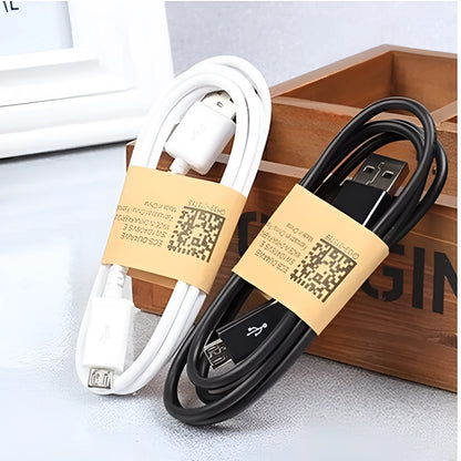 Black Android universal data cable with Micro USB connector and 1 metre length