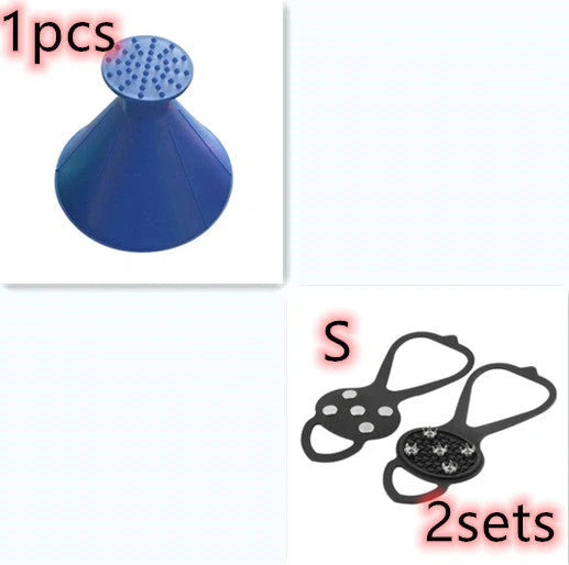 Silicone Non-Slip Shoe Grips for ice and snow safety in multiple colors