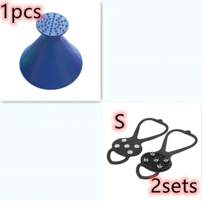 Silicone Non-Slip Shoe Grips for ice and snow safety in multiple colors