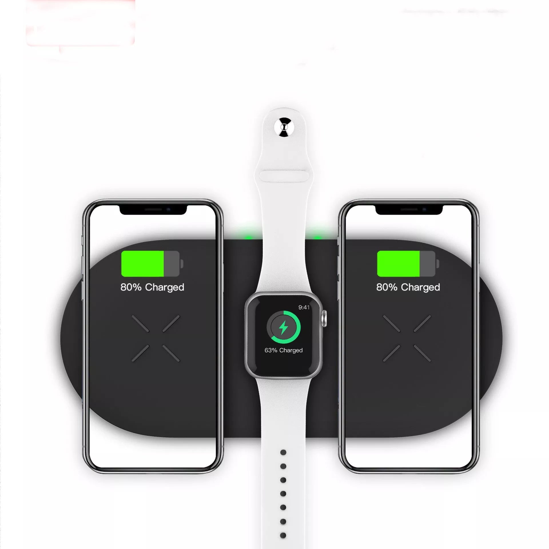 Double 15W Three-in-one Wireless Charger for mobile phone, AirPod, and watch