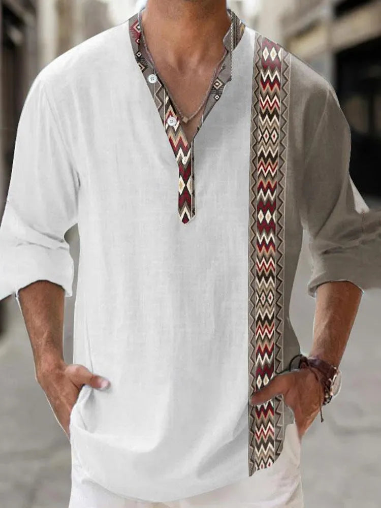 Thin striped Hawaiian long sleeve cardigan shirt in multiple colours and sizes up to 6XL