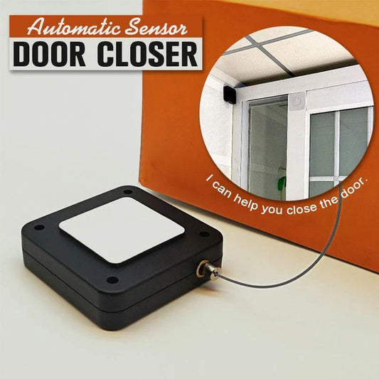 Soft-Close Automatic Door Closer with Adjustable Tension Force for Sliding, Glass, and Standard Doors