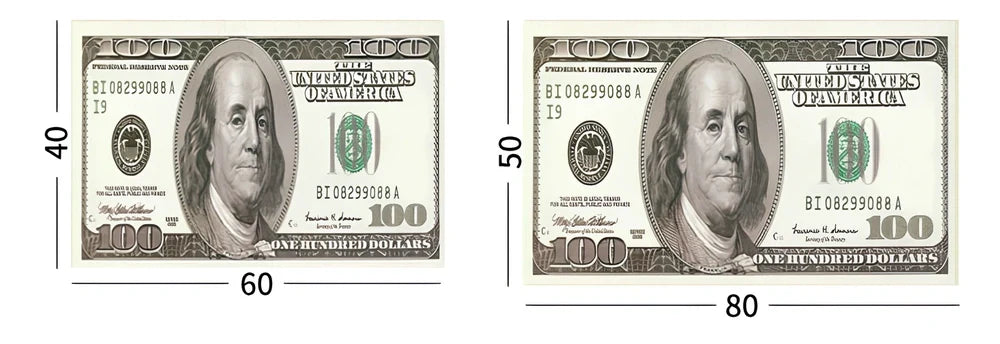 Retro dollar print fashion carpet in multiple sizes from 40cm to 80cm width options for entrance and corridor use