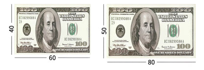 Retro dollar print fashion carpet in multiple sizes from 40cm to 80cm width options for entrance and corridor use