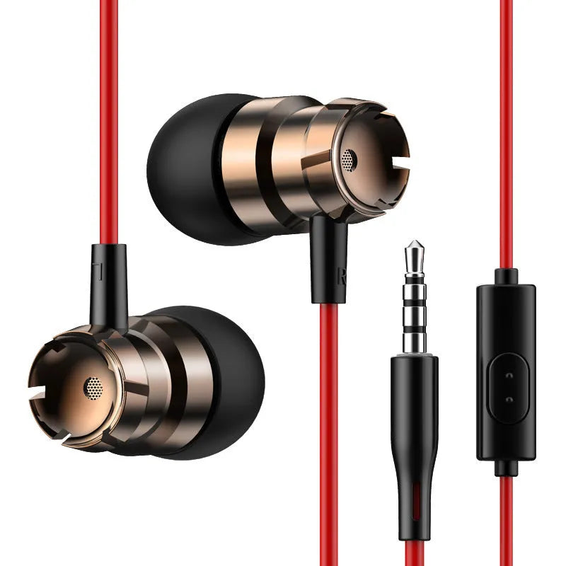 Metal turbo in-ear wired headphones with 3.5mm plug in multiple colour options