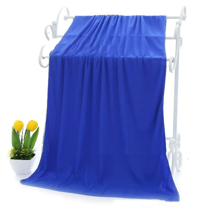 70x140cm microfiber bath towel with weft-knitted superfine fibre construction in multiple colour options