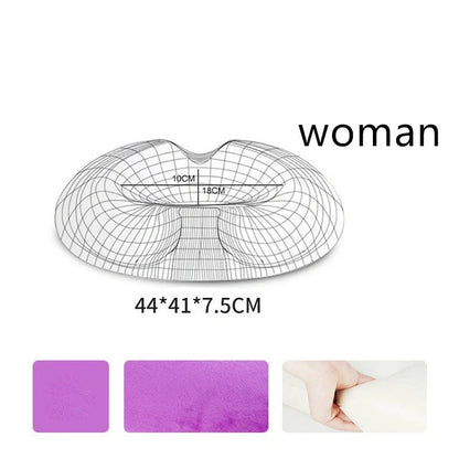 Ergonomic memory foam seat cushion with breathable materials and removable cover for office and home use