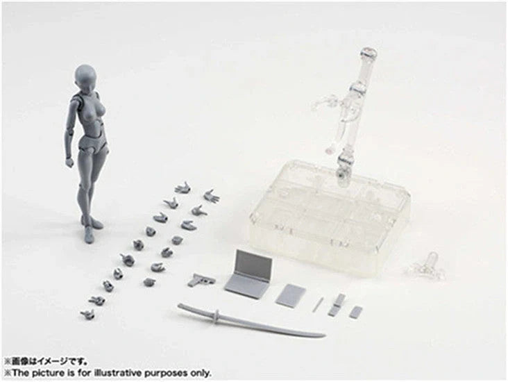 Articulated artist mannequin kits with interchangeable accessories for dynamic pose reference