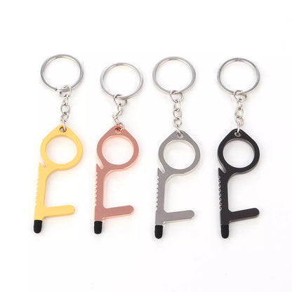 Alloy protective door opener keychain in various colors