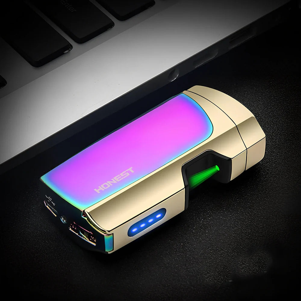 Metal windproof multi-function lighter measuring 74.6mm with five colour options