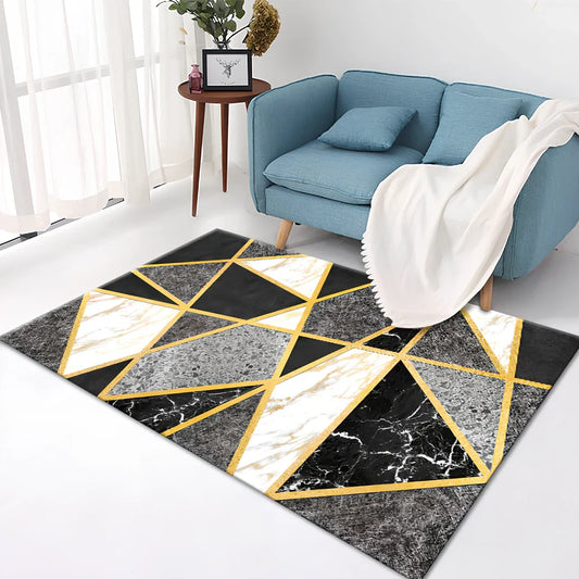 Rectangular crystal velvet carpet in charcoal grey showing textured surface and straight edges