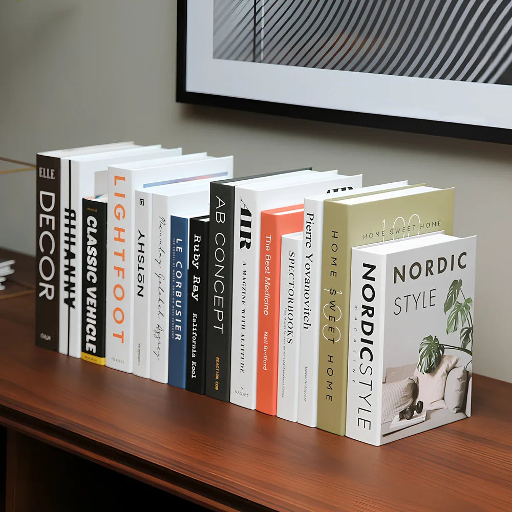 Simulation book ornament 27x18x6cm cardboard decorative prop with text design