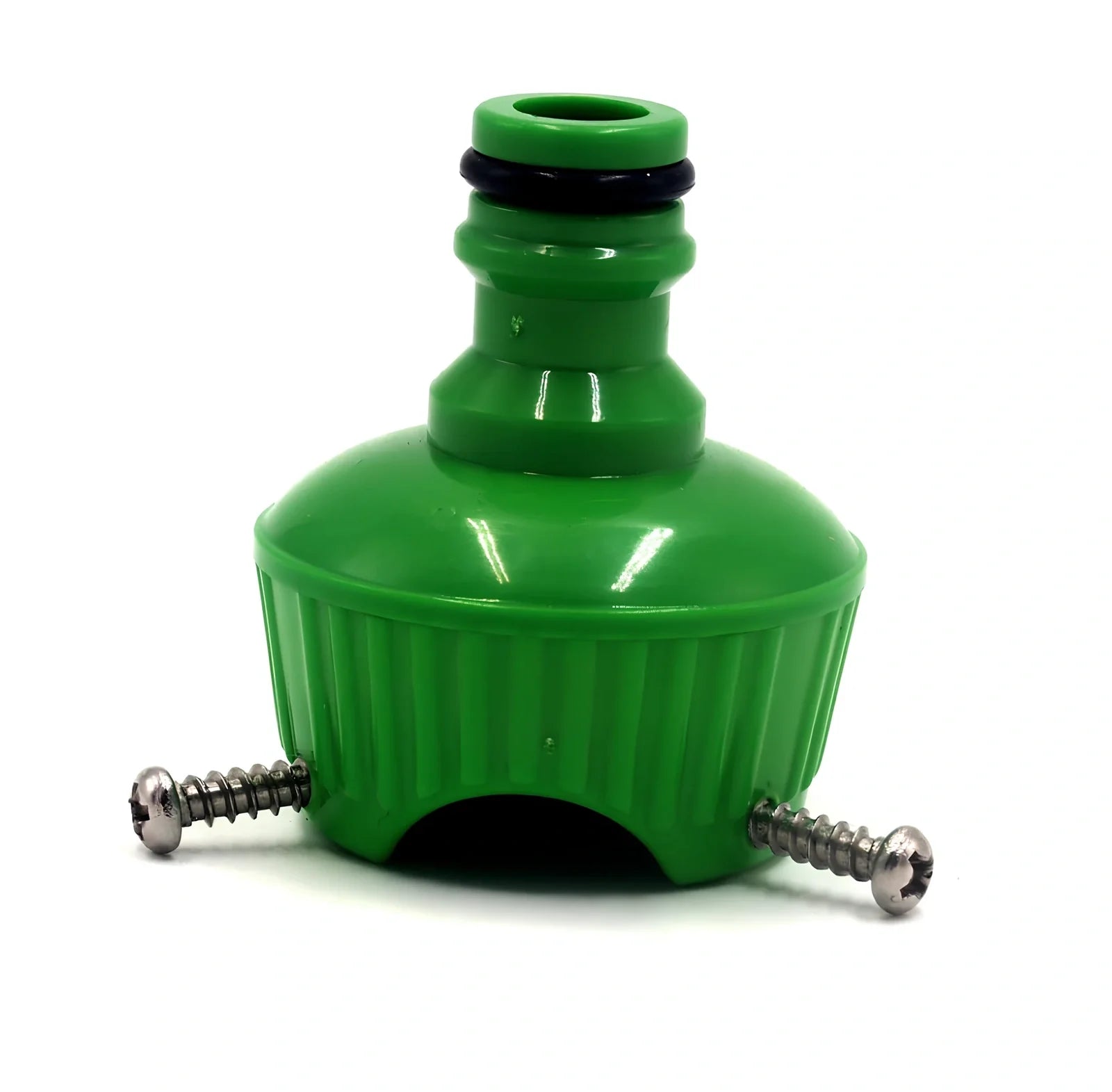 Telescopic garden hose sprinkler with ABS plastic gun head and handle, showing extended length for watering