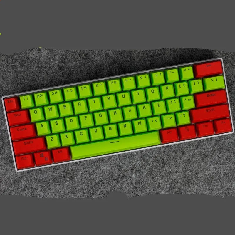 PBT transparent keycap set with matte texture and OEM height for RK61, GANSS ALT61, GH60 and I610T keyboards