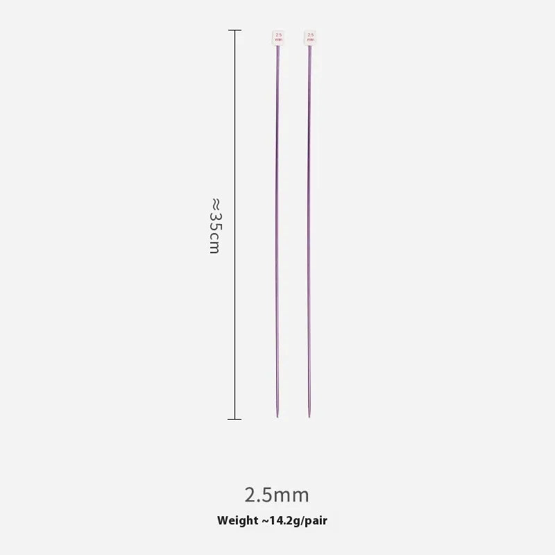 Lengthened crochet hook set with protective caps in 14 sizes from 2.0mm to 10.0mm for knitting