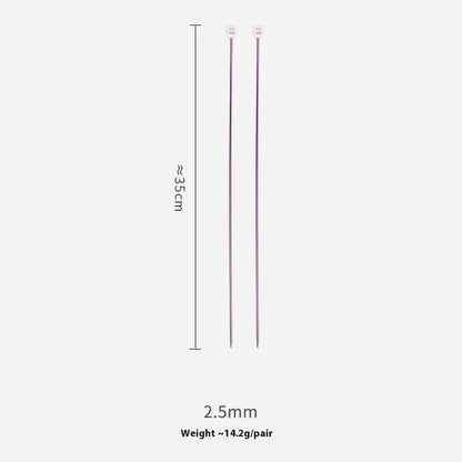 Lengthened crochet hook set with protective caps in 14 sizes from 2.0mm to 10.0mm for knitting