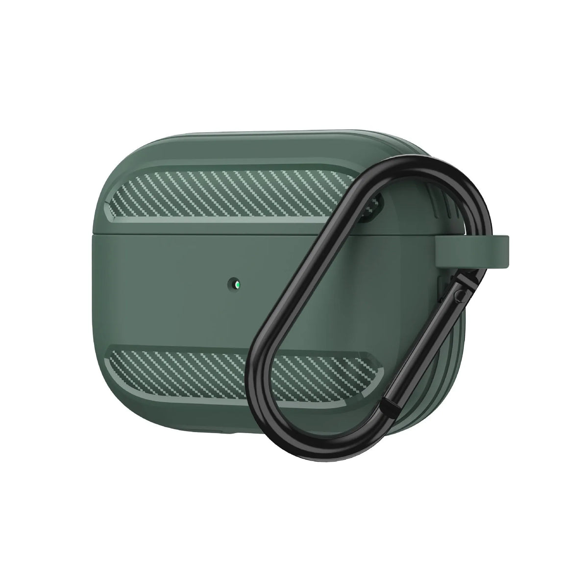 Carbon fibre pattern TPU clamshell case for AirPods in black, red, blue, grey, pink or apple green