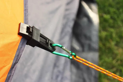 Plastic wind rope fixing clip for outdoor tents, size 8.5*2cm