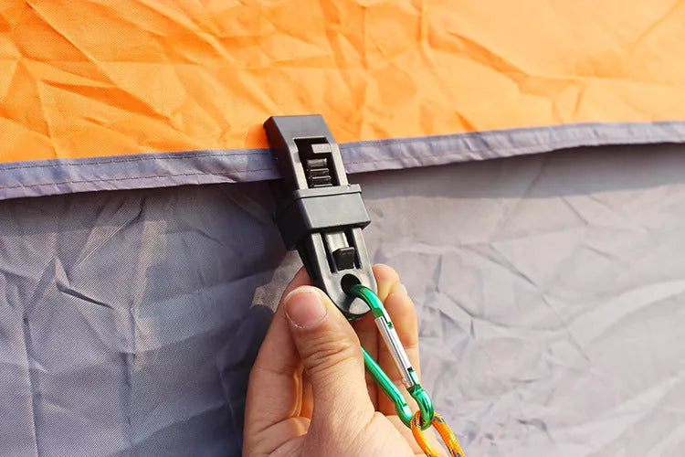 Plastic wind rope fixing clip for outdoor tents, size 8.5*2cm