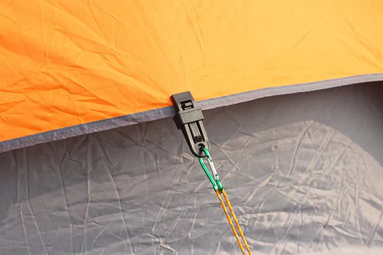 Plastic wind rope fixing clip for outdoor tents, size 8.5*2cm
