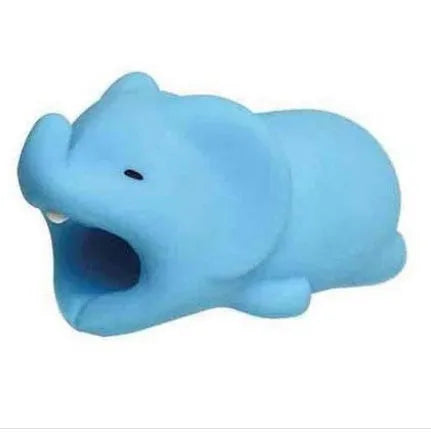 Silicone animal-shaped cable protector for Apple iPhone lightning charging cable.