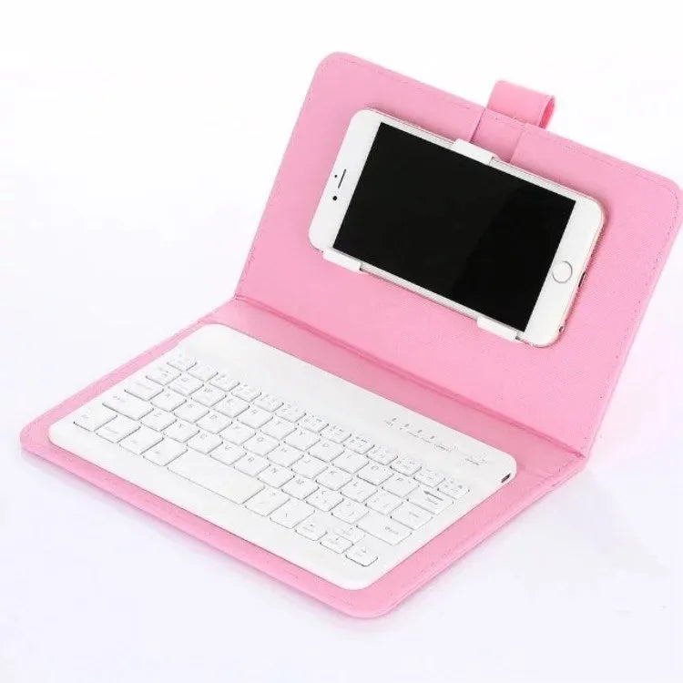 Wireless Bluetooth keyboard protective case showing 25mm slim profile with keyboard integrated