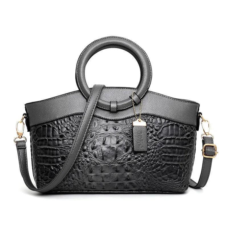 Fabric handbag with 31cm width, zipper compartments, and mobile phone bag in casual style