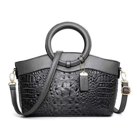 Fabric handbag with 31cm width, zipper compartments, and mobile phone bag in casual style