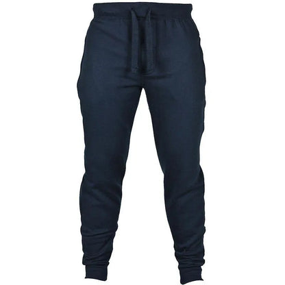Men's solid colour cotton fleece pants with a drawstring waistband.