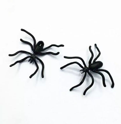 3D Creepy Black Spider Earrings for Halloween and home decoration