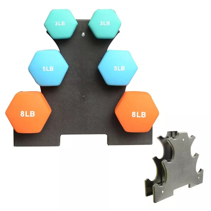 Sturdy metal dumbbell bracket for organizing up to 30-pounds of weights