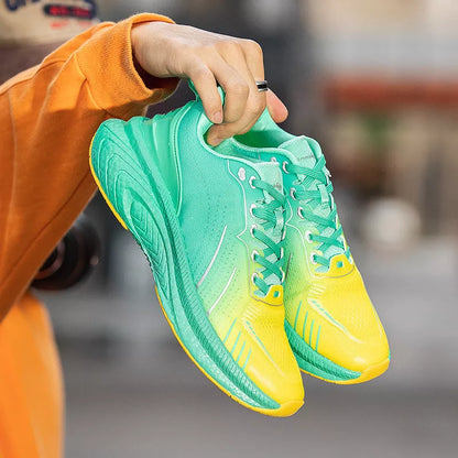 Popcorn Thick Sole Lightweight Woven Running Shoes in multiple colors