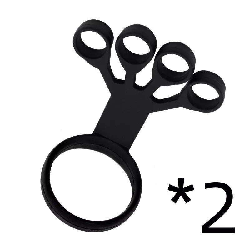 Silicone Wrist Tensioner for finger and wrist strength exercises in black, gray, and sapphire blue