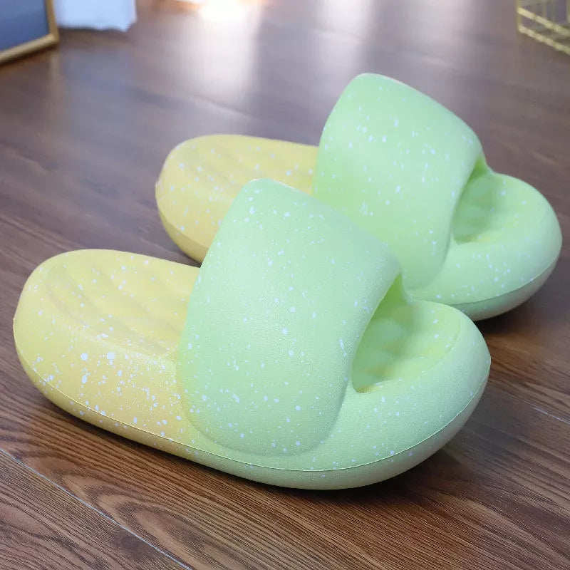 Women's Starry Sky Toe Ring Slippers with 5CM heel in various colors