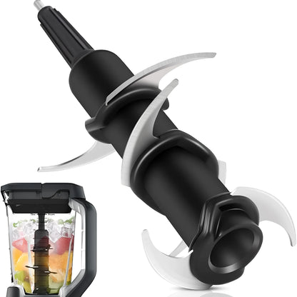 Stainless steel replacement juicer blade set and knife seat accessory showing six-stack blade configuration