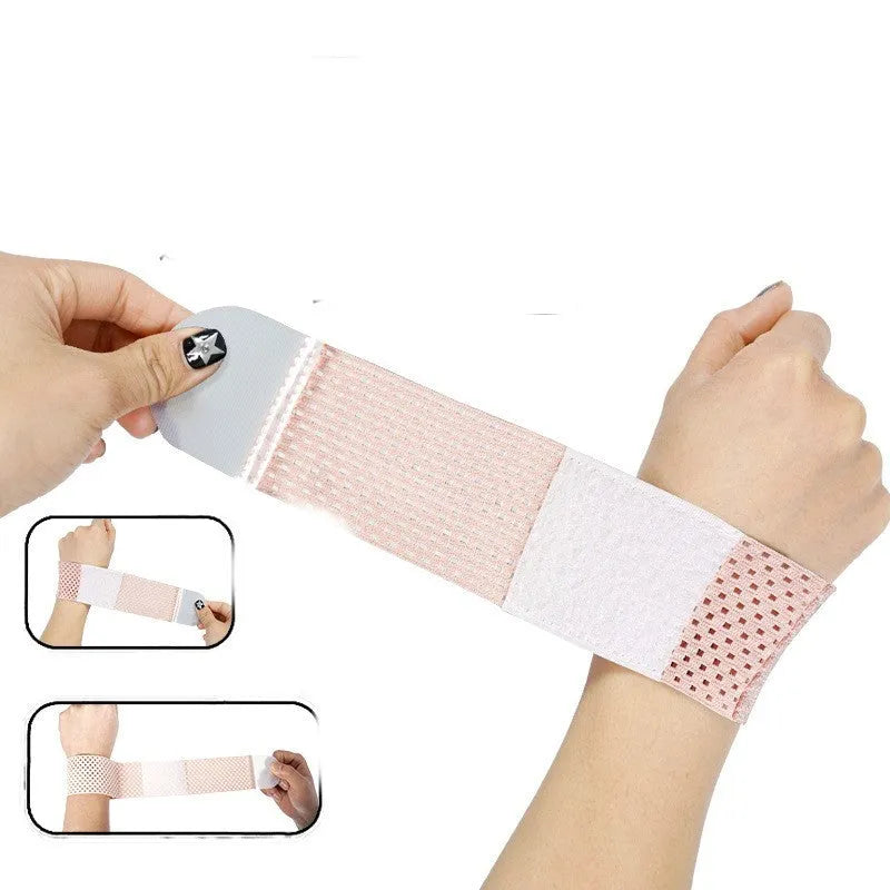 High elastic breathability athletic wristguard in black, grey, or pink colour for sports wrist support.