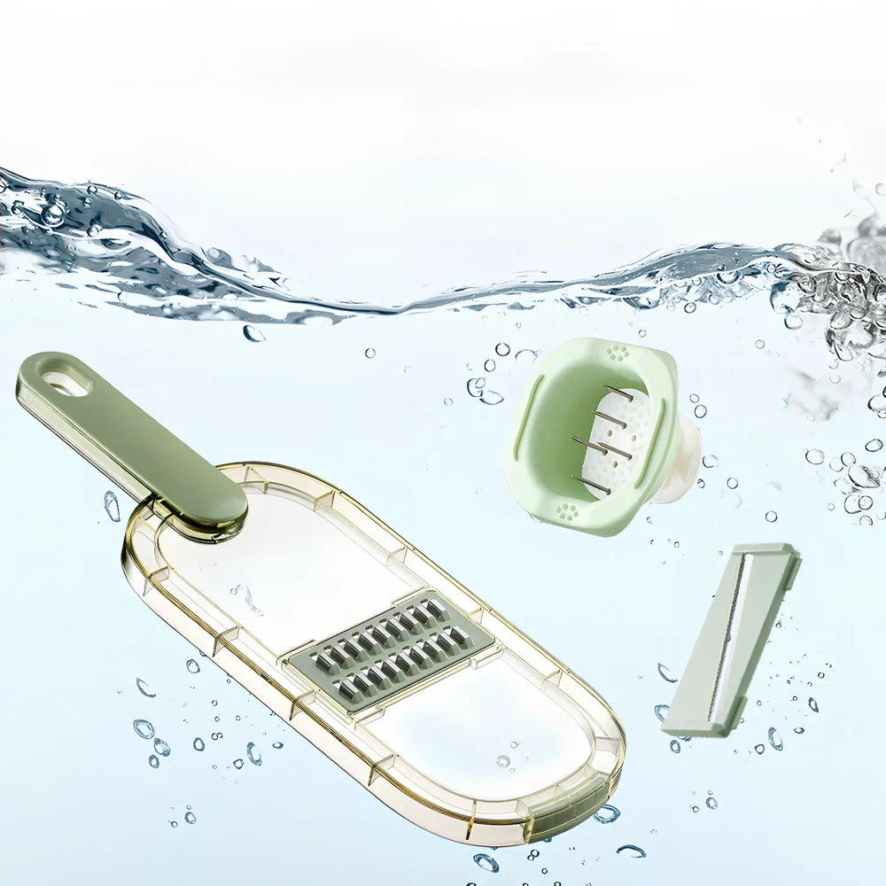 Shredded vegetable slicer with 304 stainless steel blades on 34.6cm PET cutting board