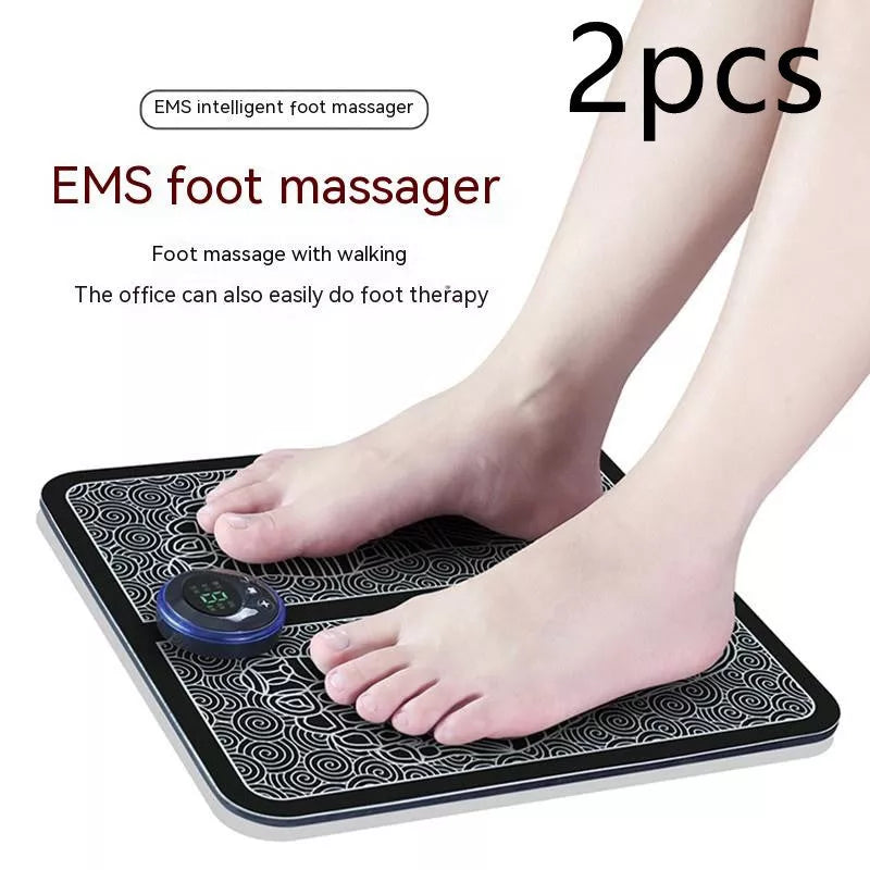 Portable EMS Foot Massager Pad with remote control for pain relief and improved circulation